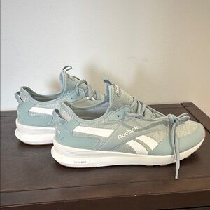 Reebok Sky Blue and White Athletic Shoes